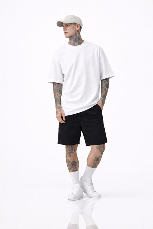 blanks -standard issued Oversized White T-Shirt