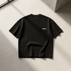 WaffleNet™ Boxy Tee (Black)