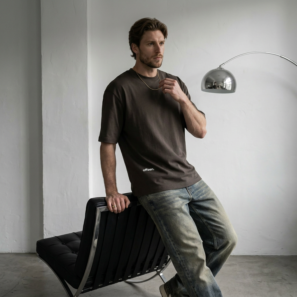OFFSEN. — Oversized Tee / Brown