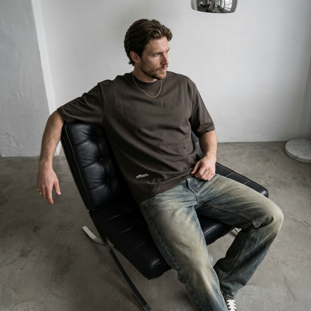 OFFSEN. — Oversized Tee / Brown