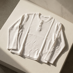 OFFSEN Waffle Henley – White