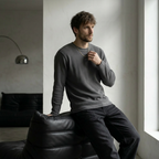 OFFSEN Waffle Cropped Tee – Ash Grey