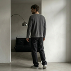 OFFSEN Waffle Cropped Tee – Ash Grey