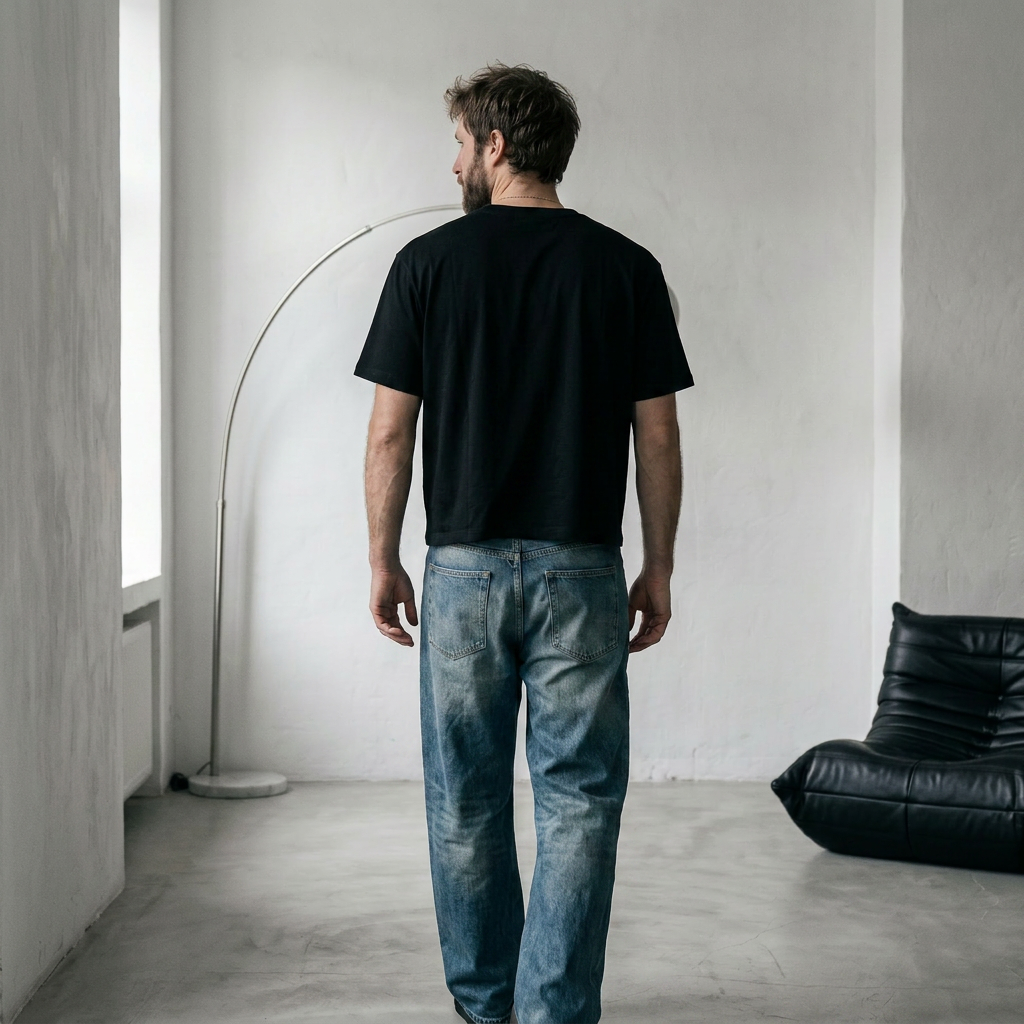 Essential Boxy Tee / Black